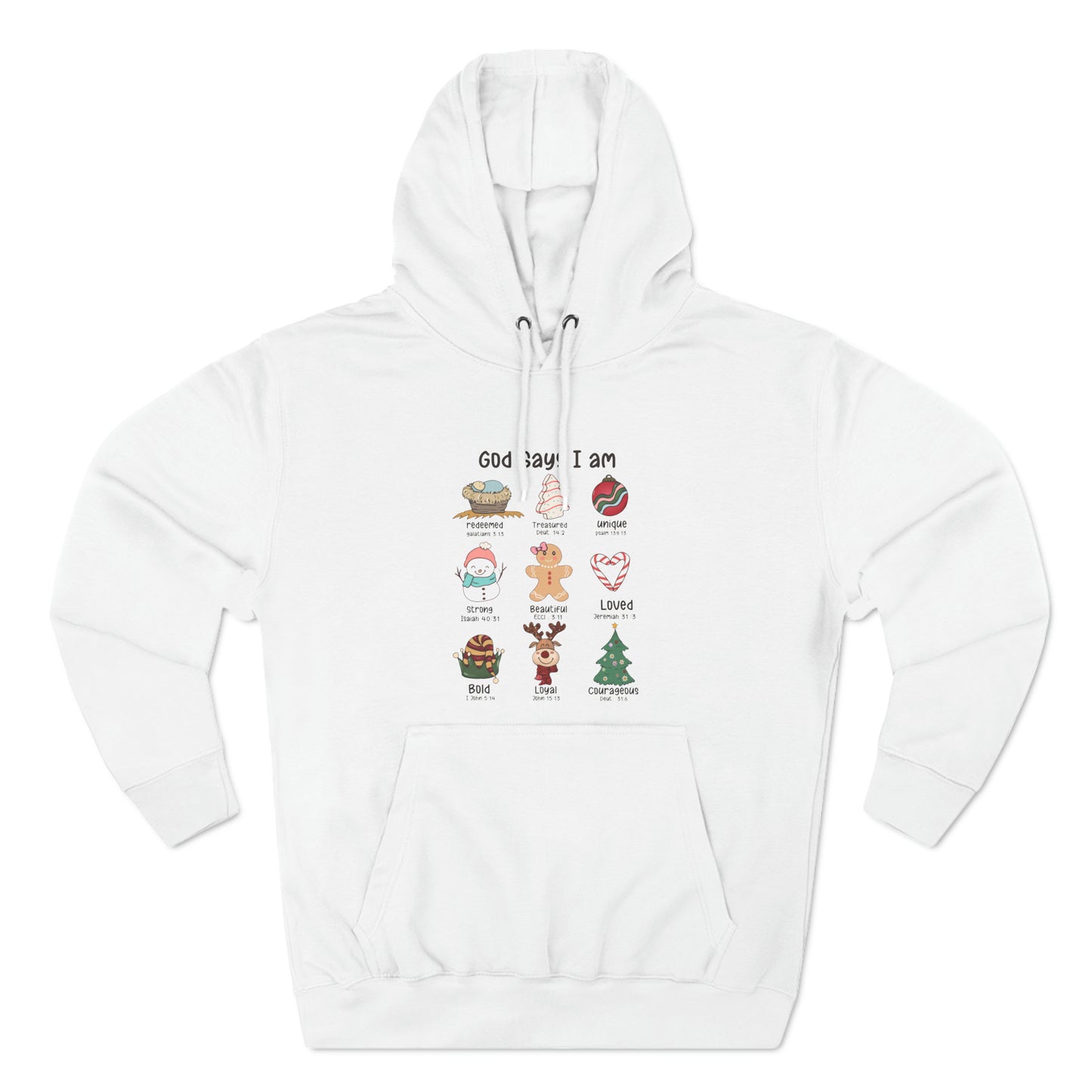 God Says I Am Christmas Pullover Hoodie