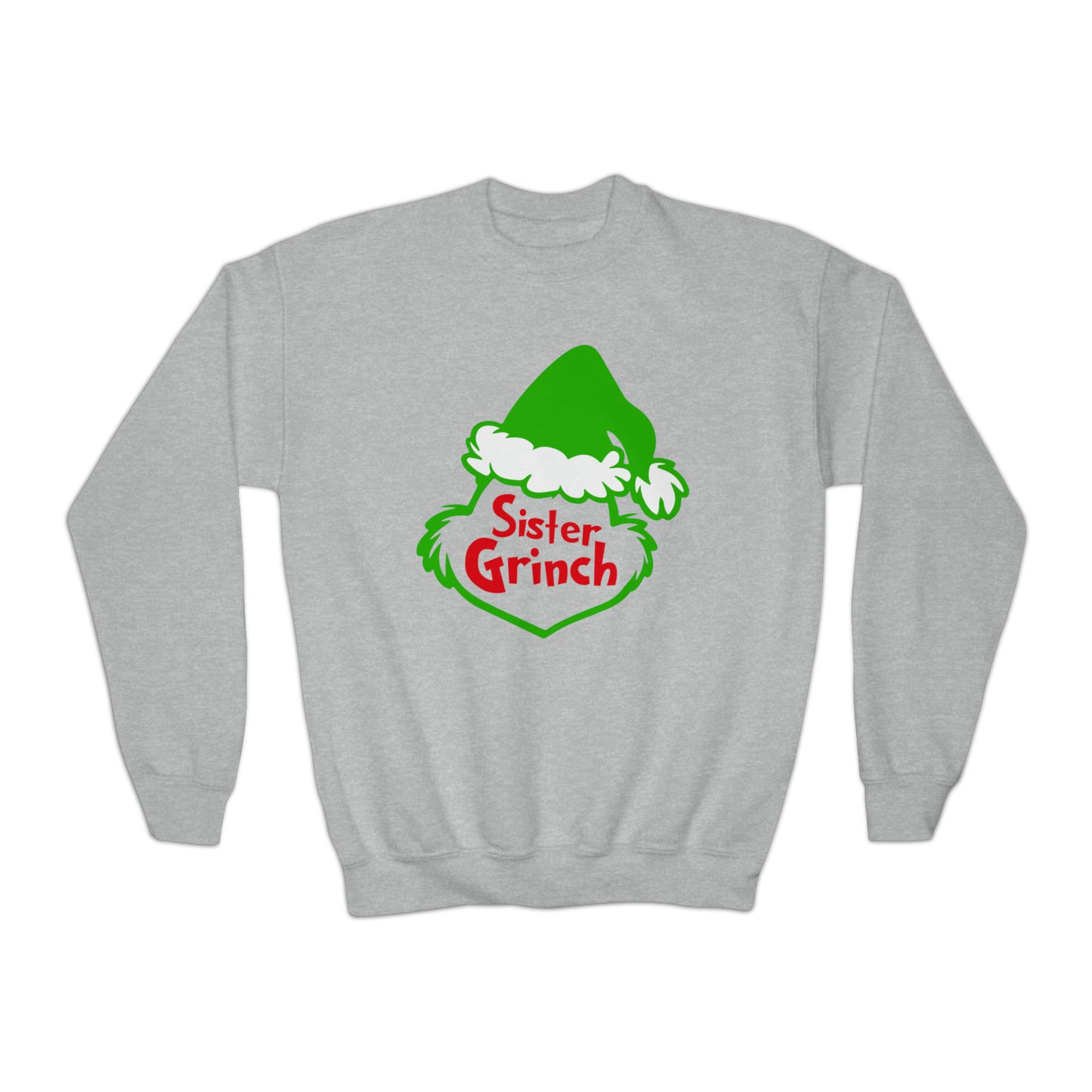 Sister Grinch Christmas Youth Crewneck Sweatshirt