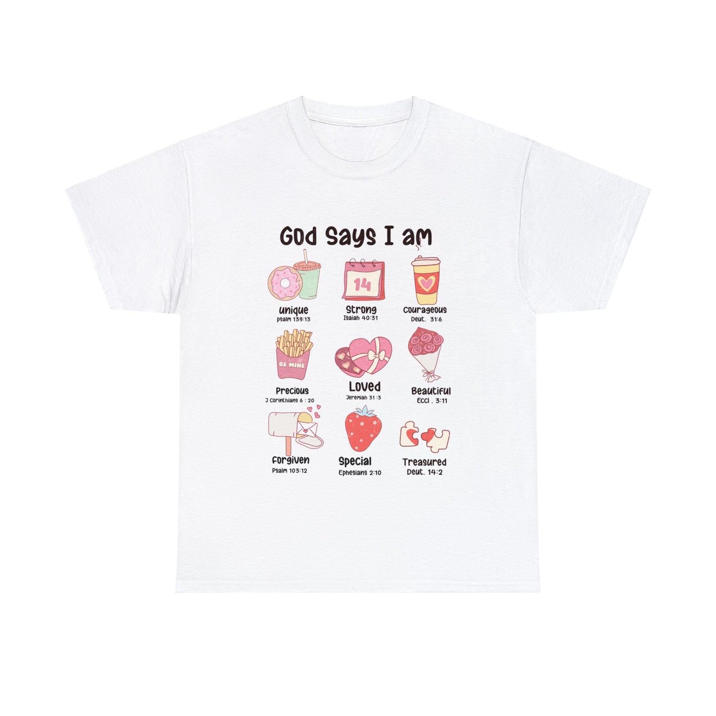 God Says I am Valentine Short Sleeve Tee