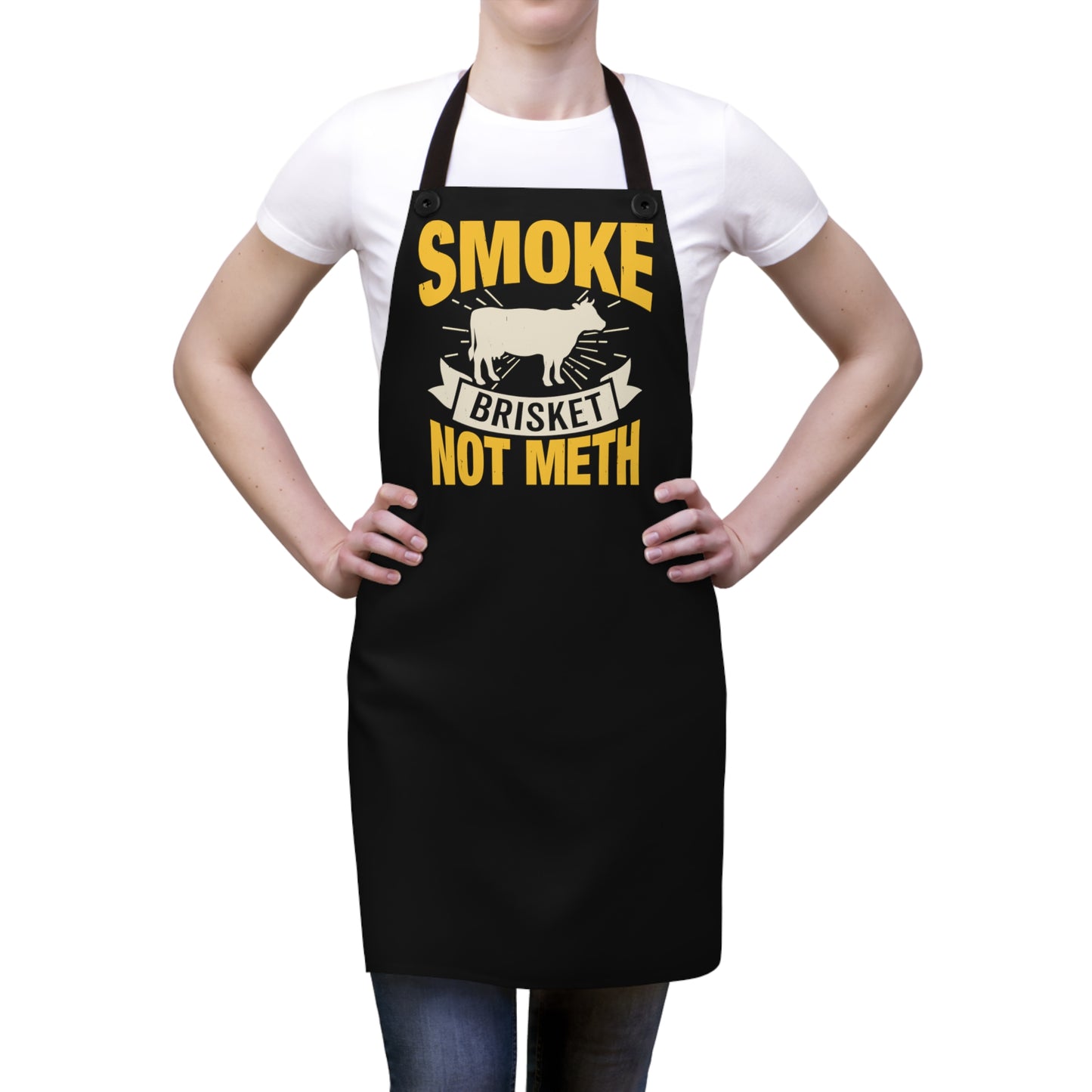 Smoke Brisket Not Meth Apron