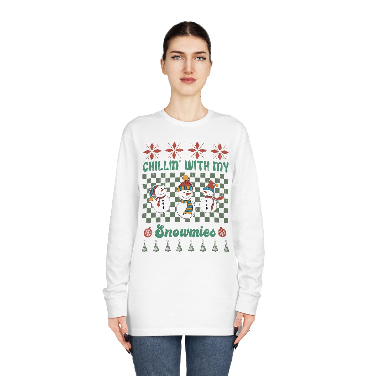 Chillin' With My Snowmies Ugly Sweater Long Sleeve Tee