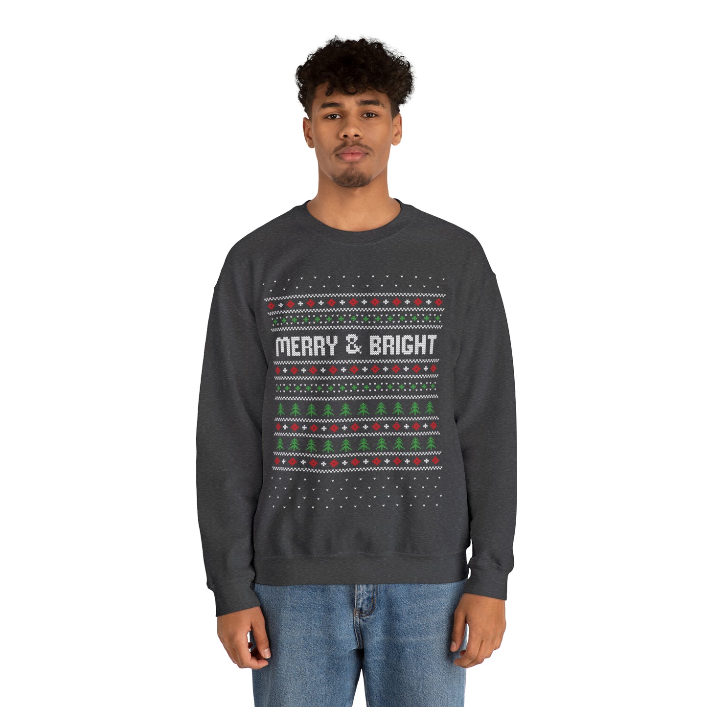 Merry and Bright Christmas Ugly Sweater Sweatshirt