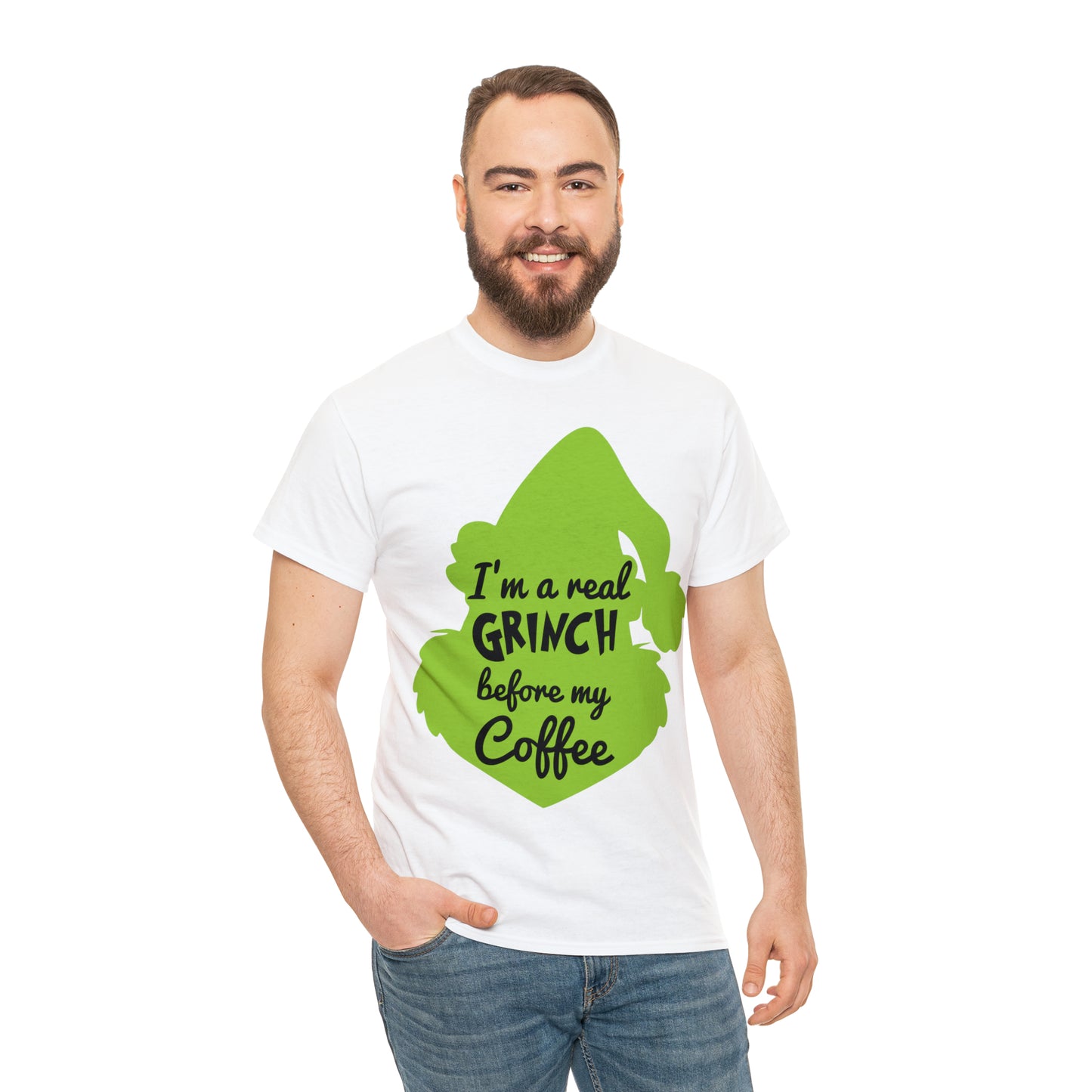 I'm a Real Grinch Before My Coffee Christmas Short Sleeve Tee