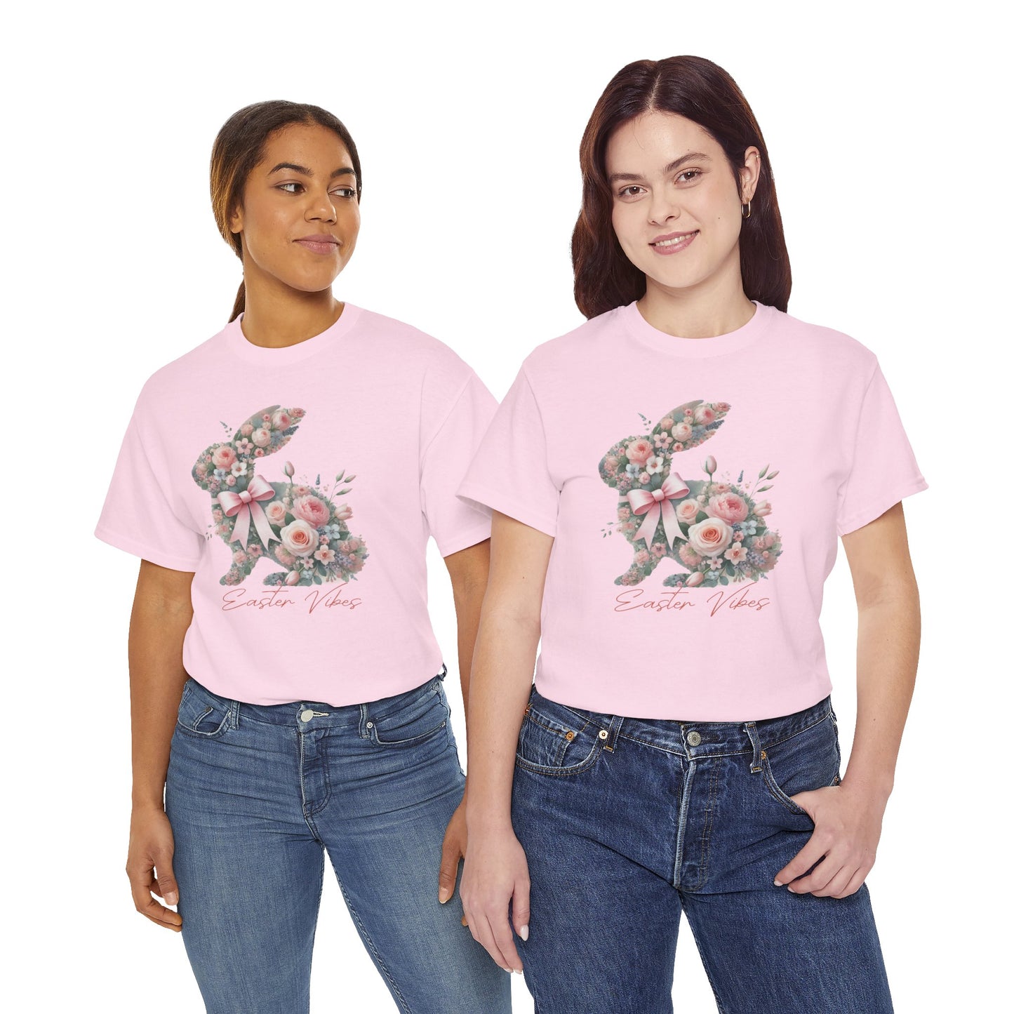 Easter Bunny Shirt Flower Rabbit Easter Vibes Tshirt Cottontail Cute Coquette Tee