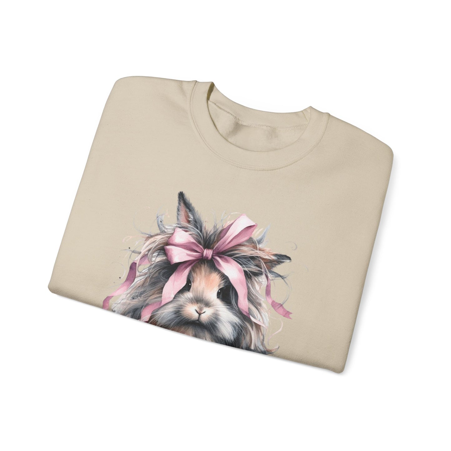 Crazy Long Haired Rabbit With Bow Sweatshirt