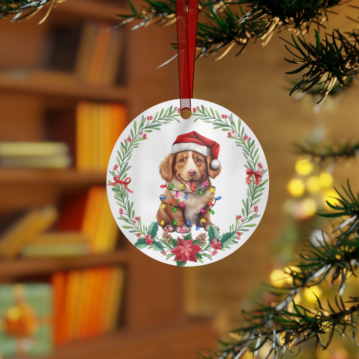 Nova Scotia Duck Tolling Retriever Dog in Lights Ornament