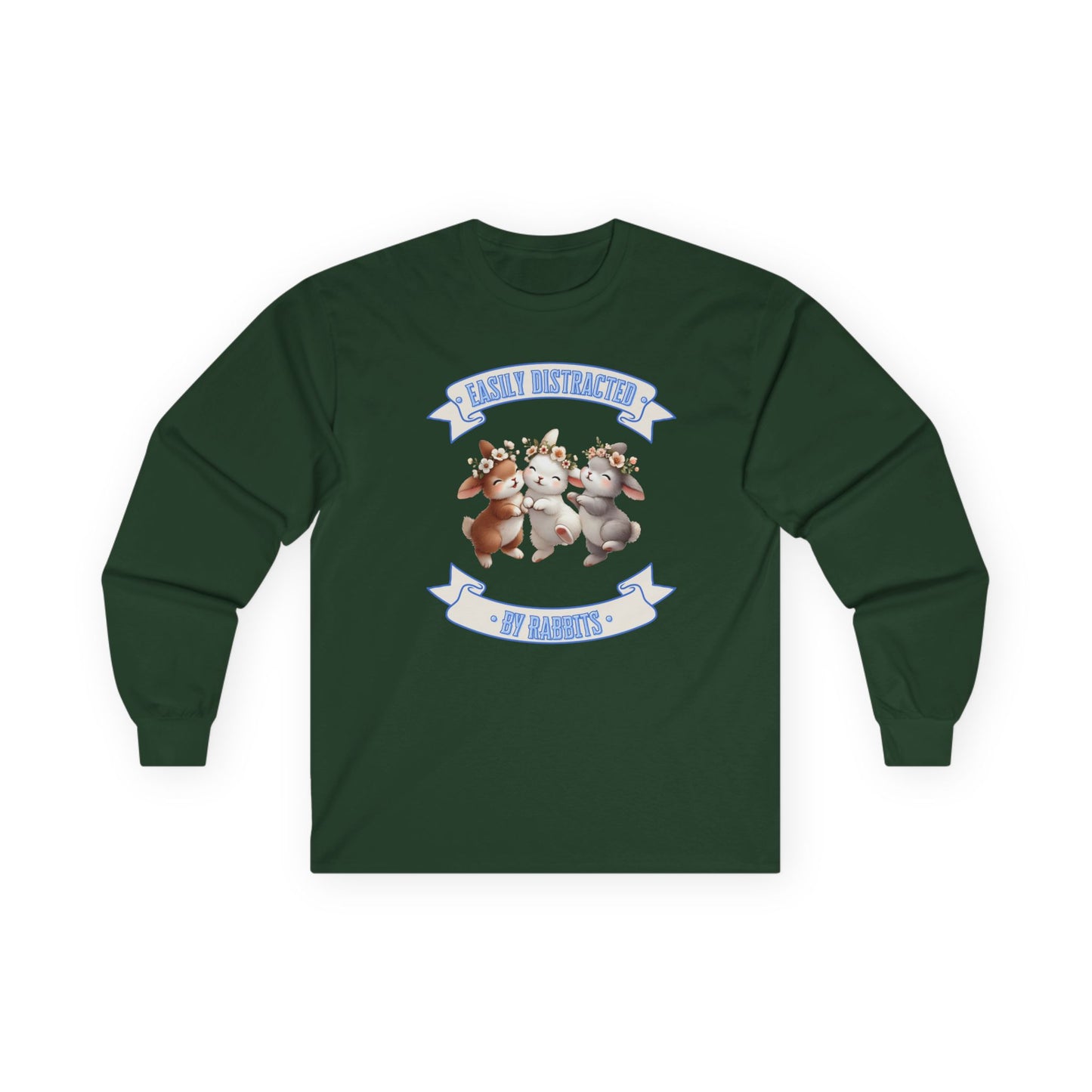 Easily Distracted By Rabbits Long Sleeve T-Shirt