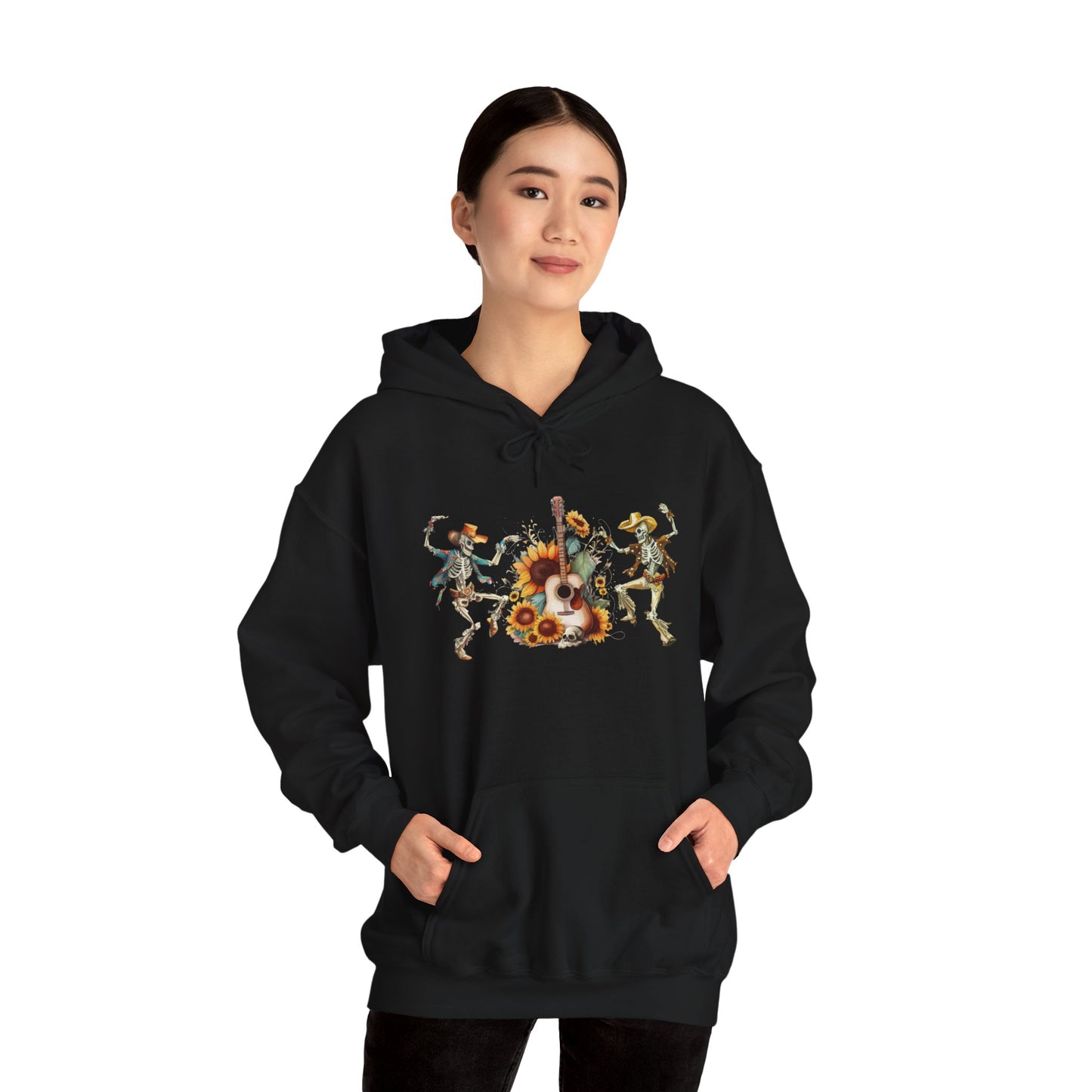 Western Dancing Skeletons Pullover Hoodie