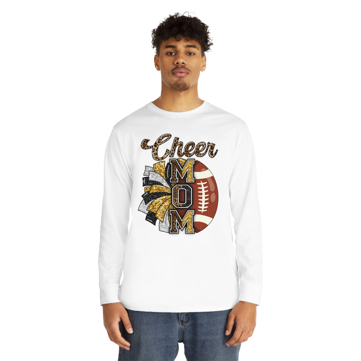Football Cheer Mom Long Sleeve Tee