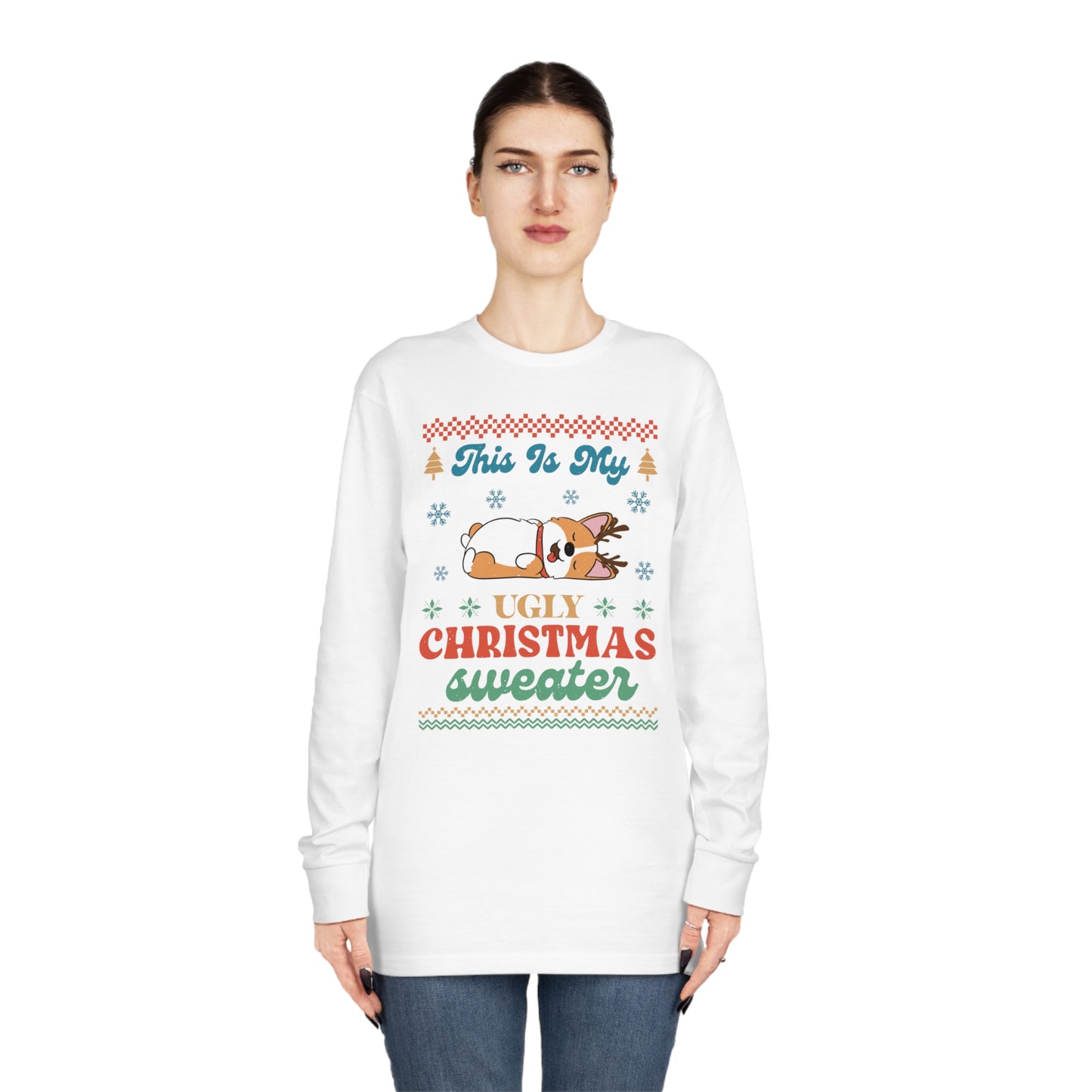 Corgi This is My Ugly Christmas Sweater Long Sleeve Tee