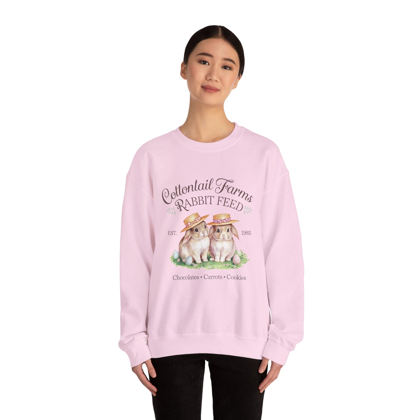 Easter Cottontail Farms Rabbit Feed Sweatshirt