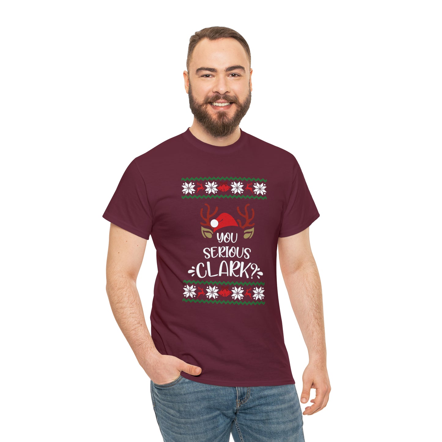 You Serious Clark? Christmas Ugly Sweater Short Sleeve Tee