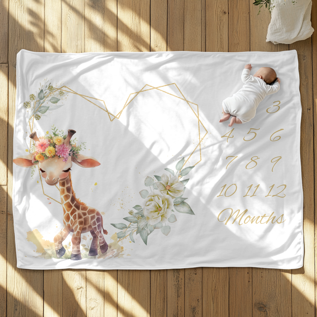Giraffe Milestone Blanket