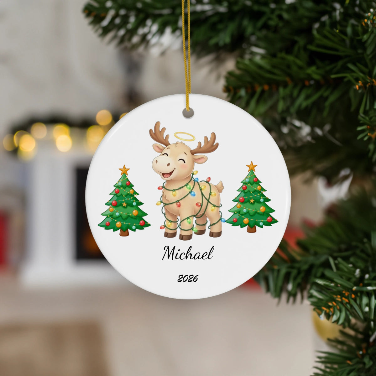 Moose First Christmas Ornament