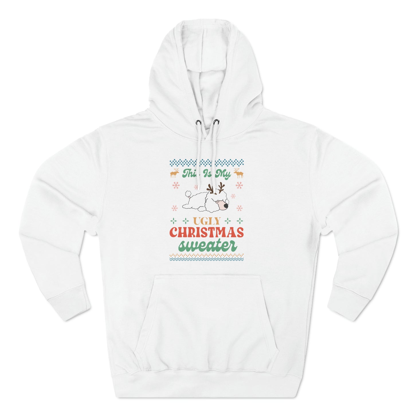 Miniature Poodle This is My Ugly Christmas Sweater Pullover Hoodie