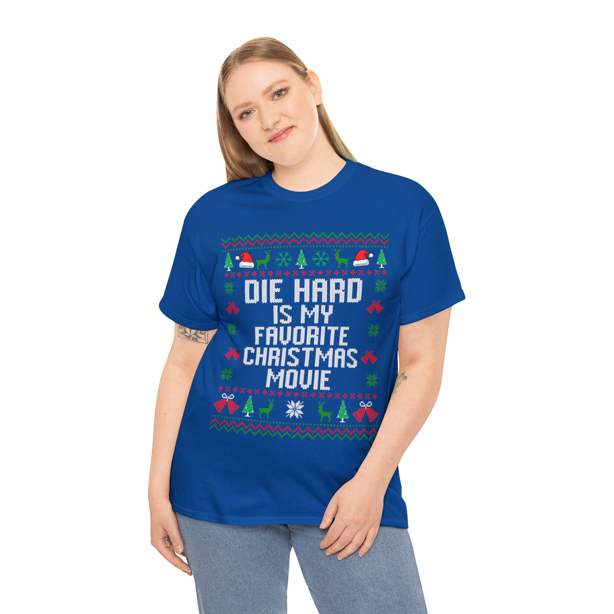Die Hard Is My Favorite Christmas Movie Ugly Sweater Short Sleeve Tee