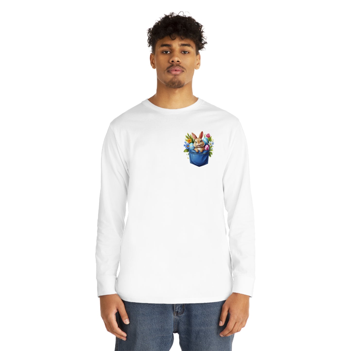 Easter Bunny Pocket Long Sleeve T-shirt