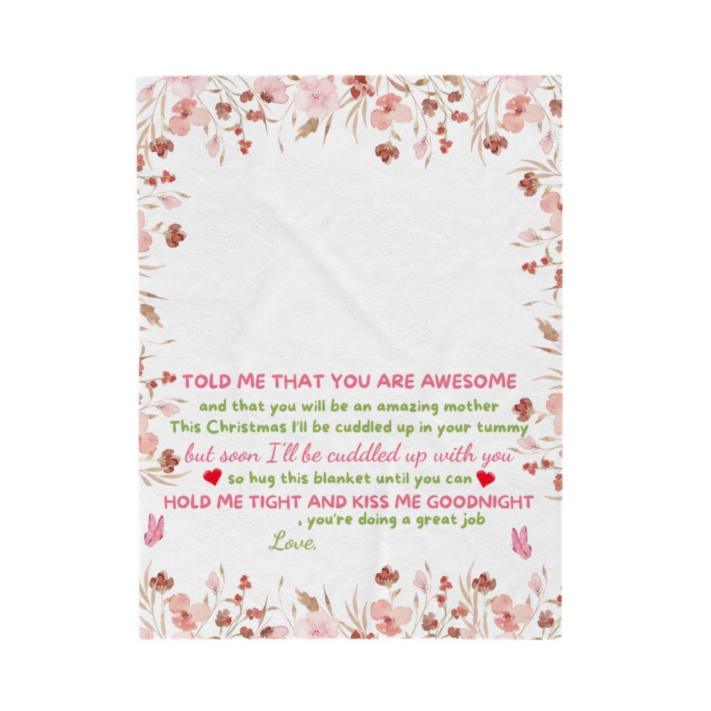 Soon I’ll Be Cuddled Up With You Ultrasound- Family Personalized Custom Baby Blanket