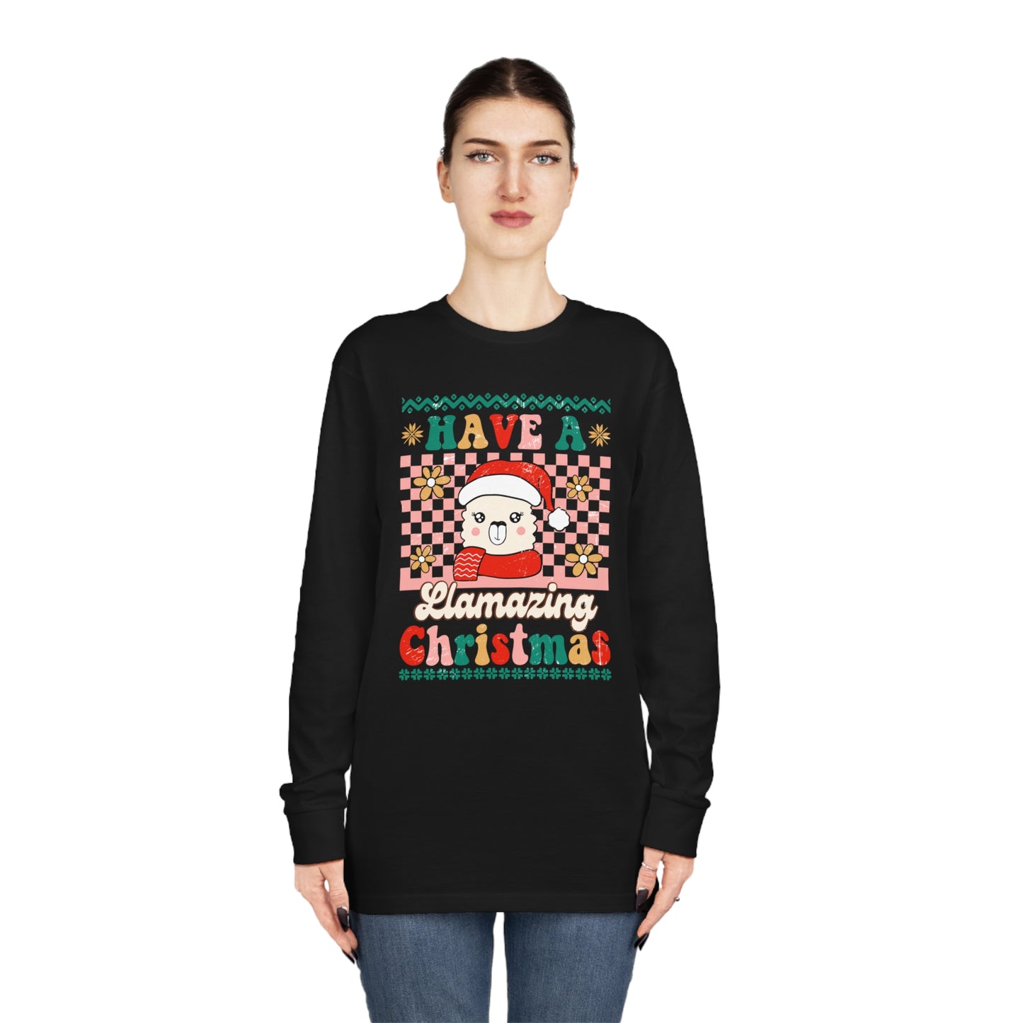 Have a Llamazing Christmas Ugly Sweater Long Sleeve Tee