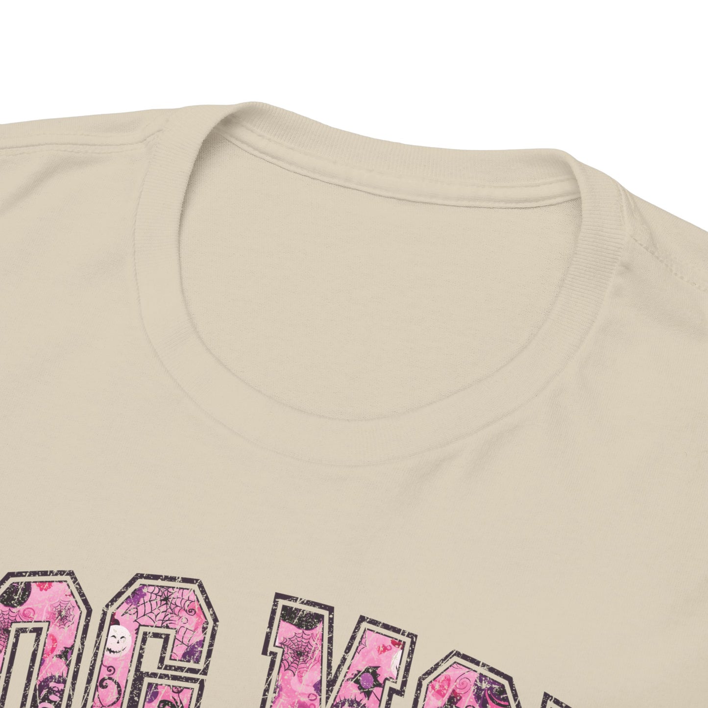 Halloween Pink Dog Mom Short Sleeve Shirt