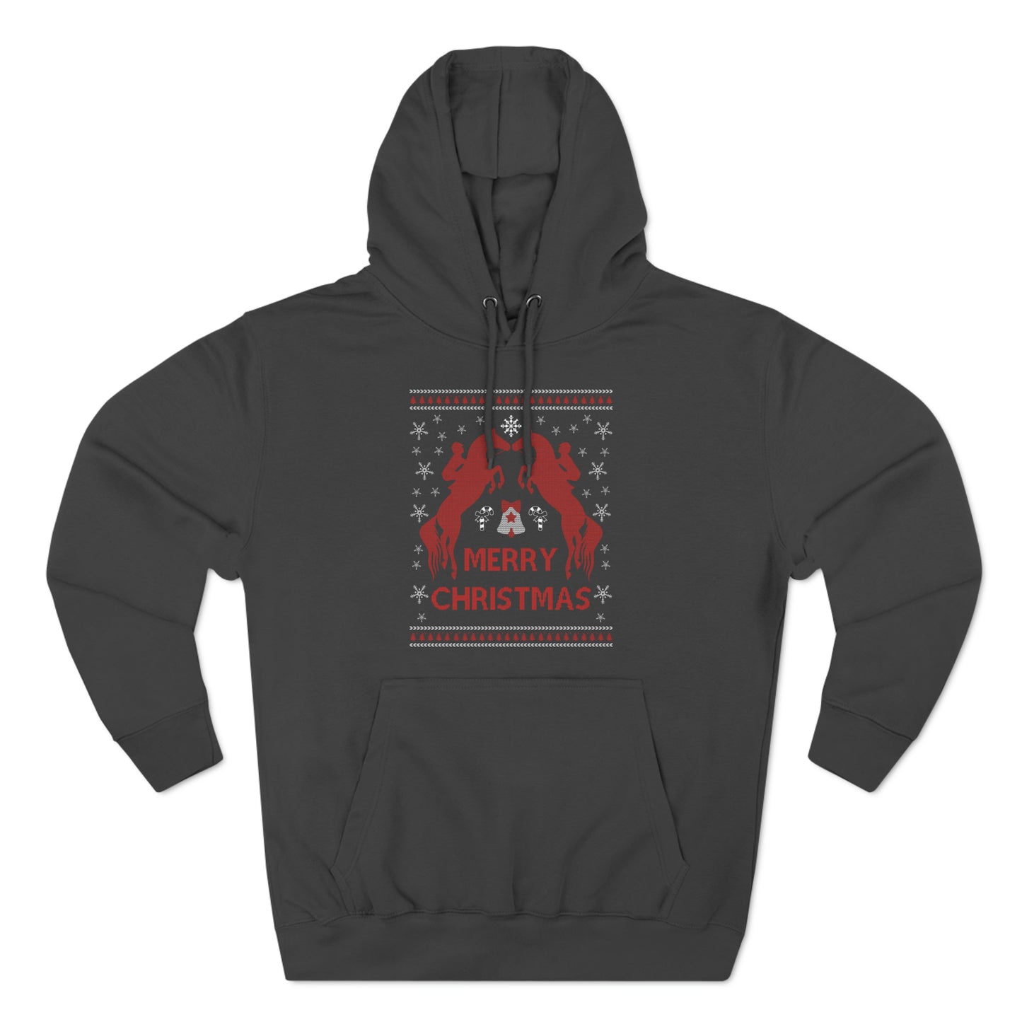 Merry Christmas Horseback Riding Christmas Ugly Sweater Pullover Hoodie