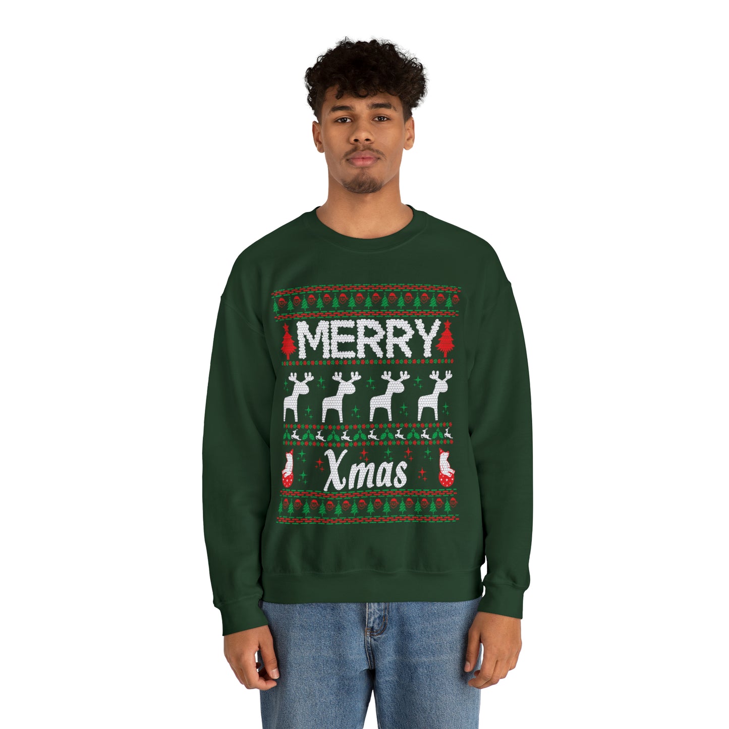 Merry Xmas Raindeers Christmas Ugly Sweater Sweatshirt