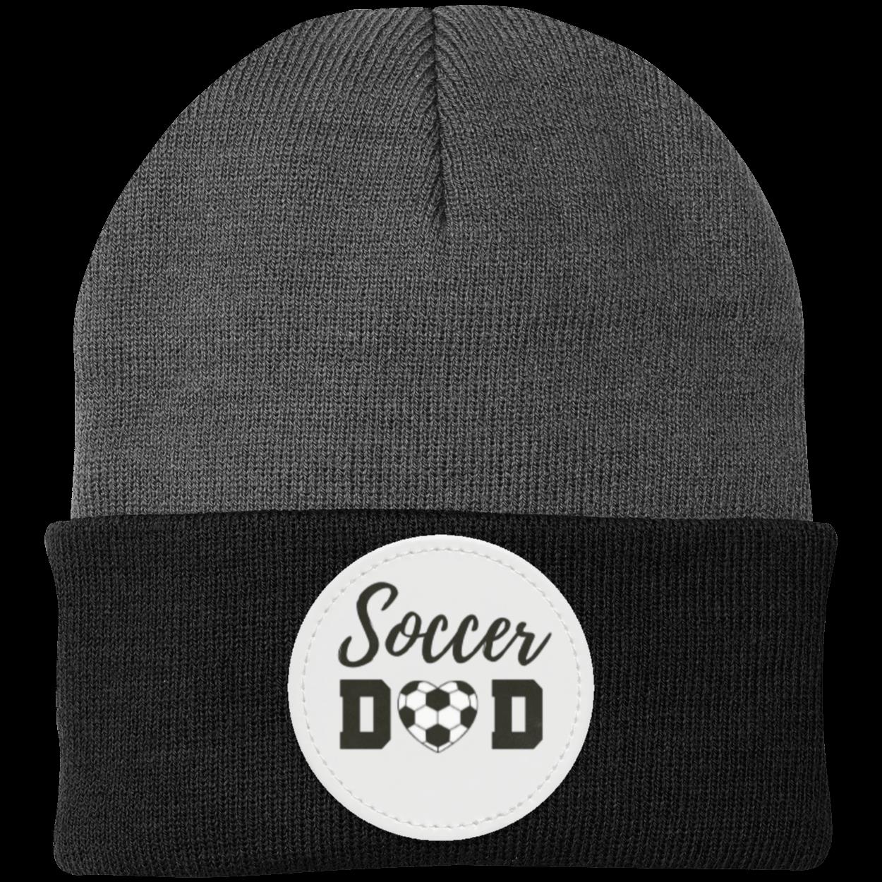 Soccer Mom Dad Heart Beanie Knit Cap