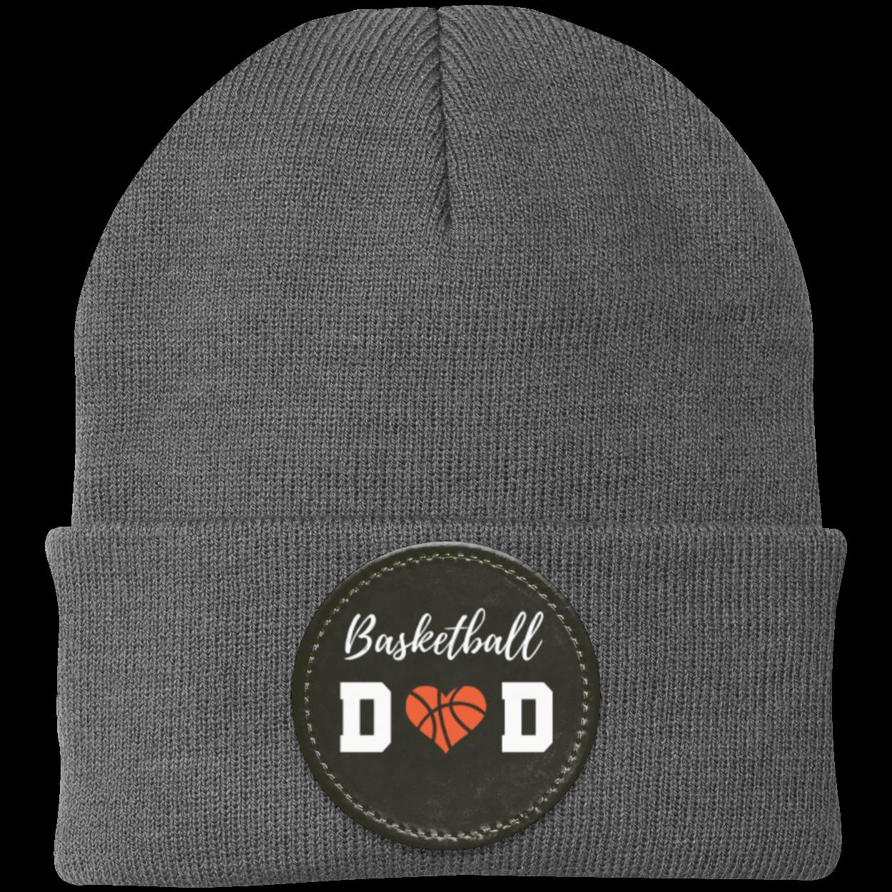 Basketball Mom Dad Heart Beanie Knit Cap