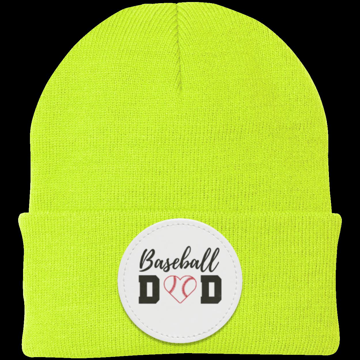 Baseball Mom Dad Heart Beanie Knit Cap