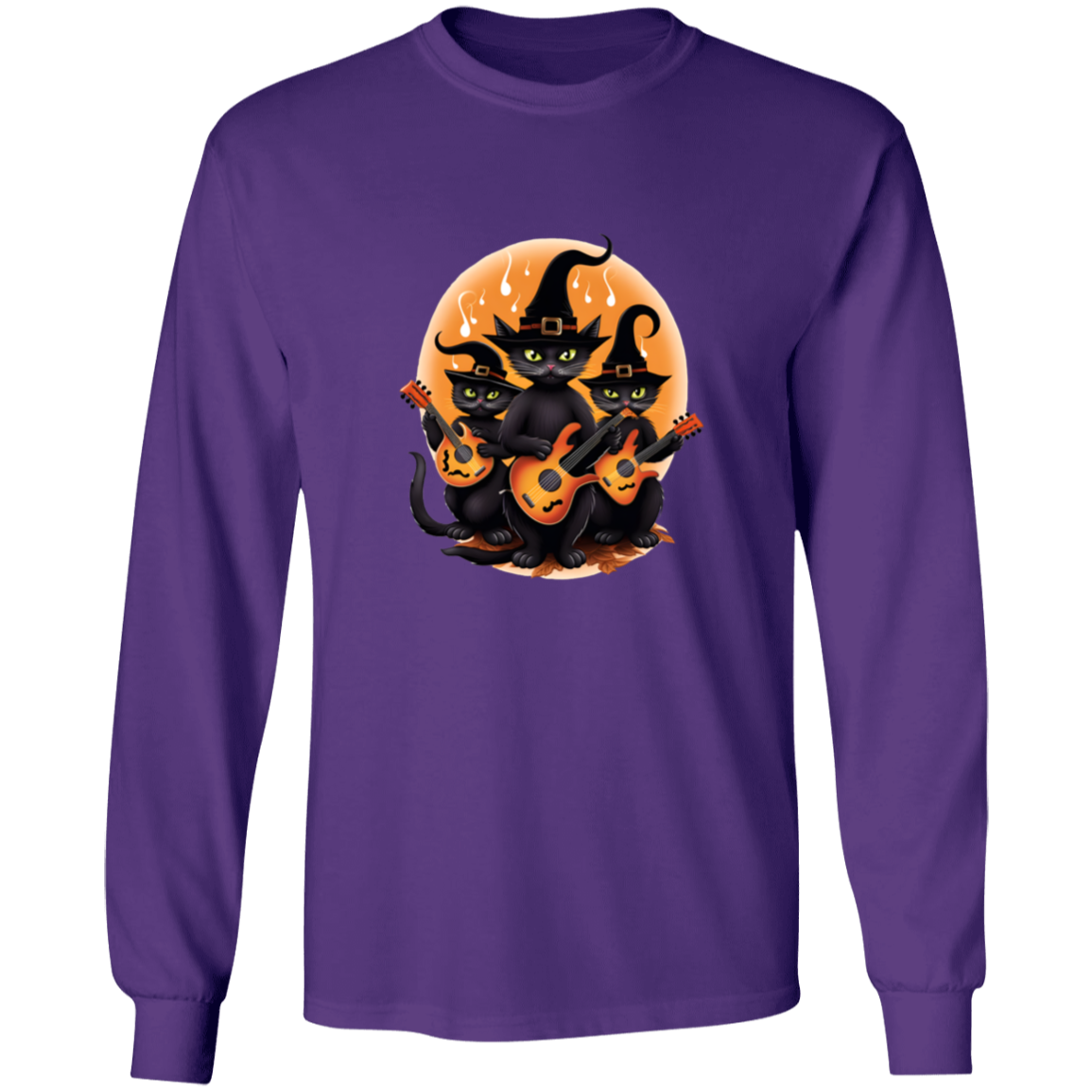 Cats Playing Guitars Halloween T-Shirt