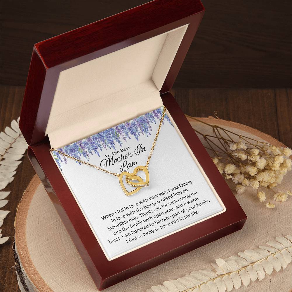 To Best Mother In Law From Her | When I Fell In Love | Interlocking Hearts Necklace