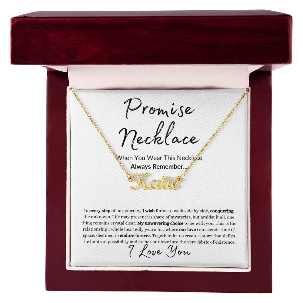 Custom Promise Necklace | When You Wear This Necklace | Custom Name Necklace