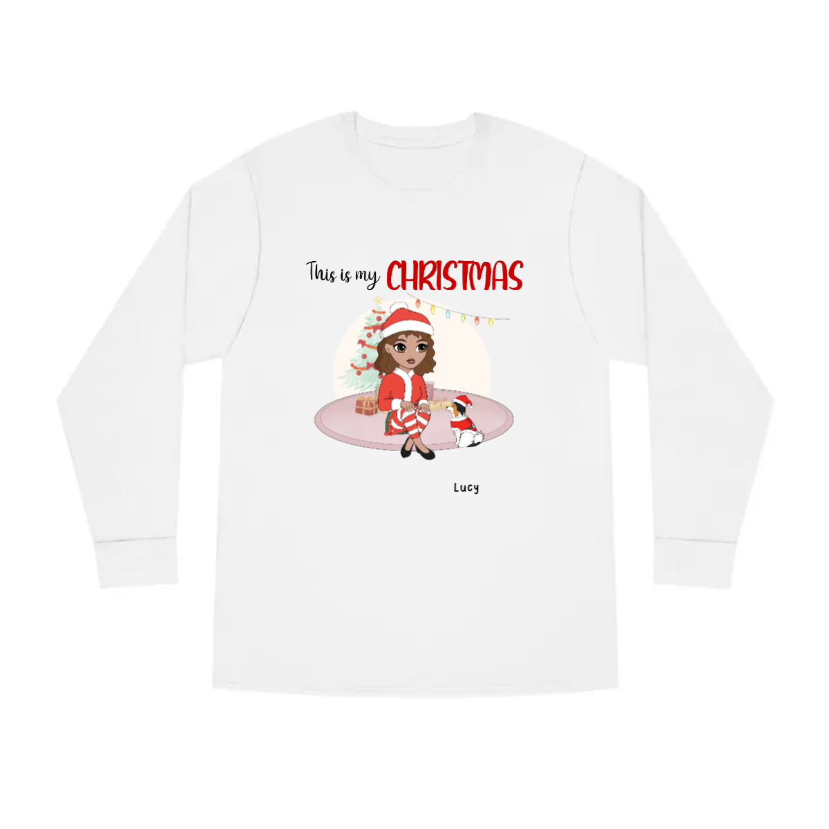 Custom This is My Christmas Dogs and/or Cats Long Sleeve Tee