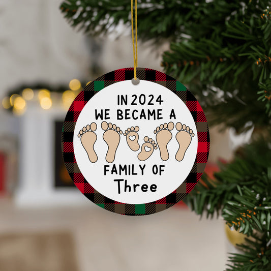 This Year We Became A Family Feet Ornament