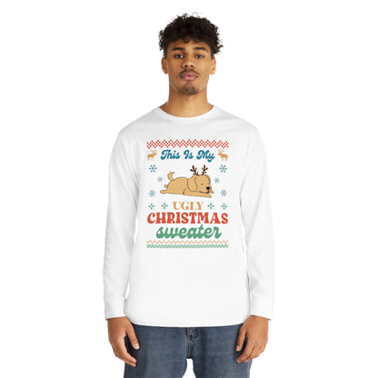 Golden Retriever This is My Ugly Christmas Sweater Long Sleeve Tee