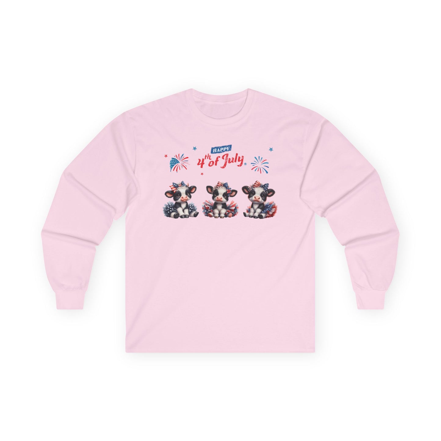 4th of July Cows in Tutus Long Sleeve T-Shirt