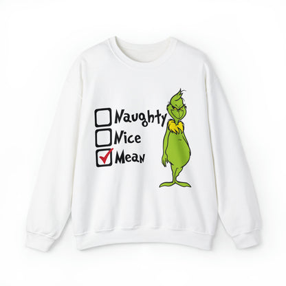 Naughty Nice Mean Grinch Christmas Sweatshirt