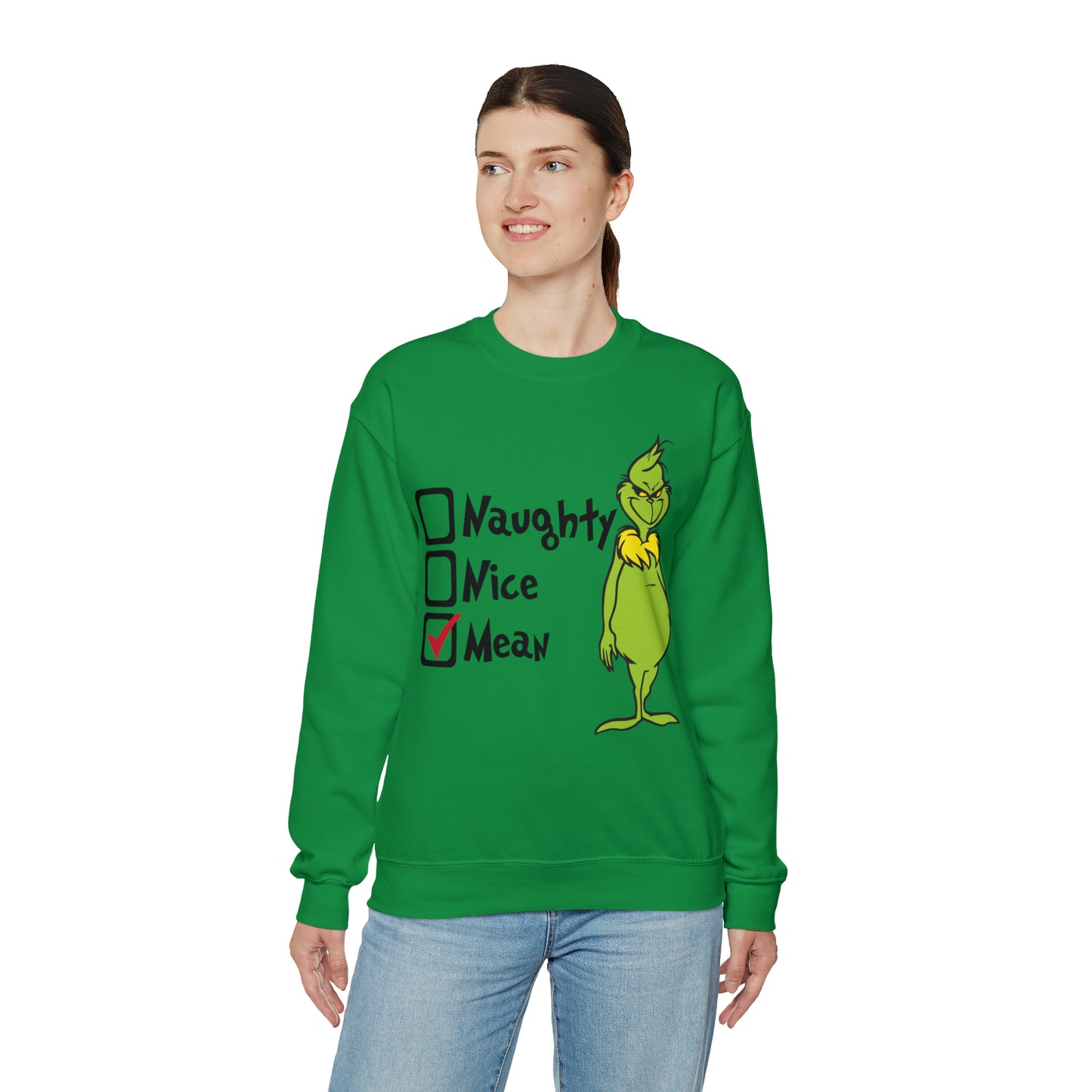 Naughty Nice Mean Grinch Christmas Sweatshirt