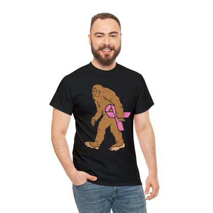 Squatch Bigfoot Breast Cancer Halloween Short Sleeve Tee