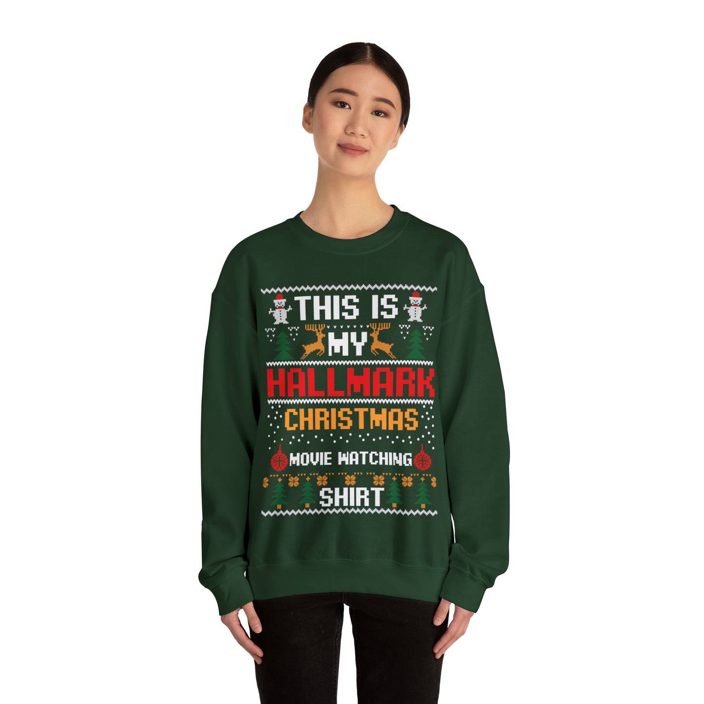 This is My Hallmark Christmas Movie Watching Shirt Ugly Sweater Sweatshirt