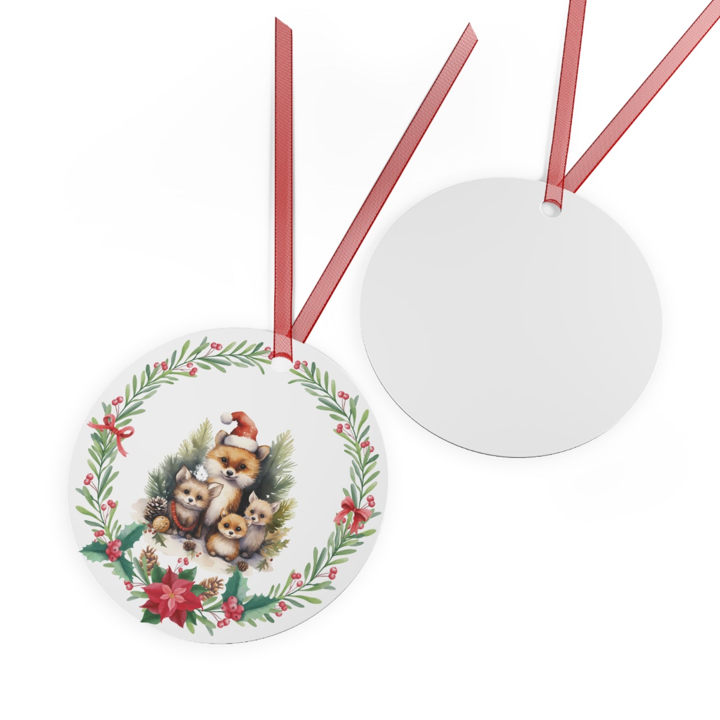 Fox Family of 4 Ornament