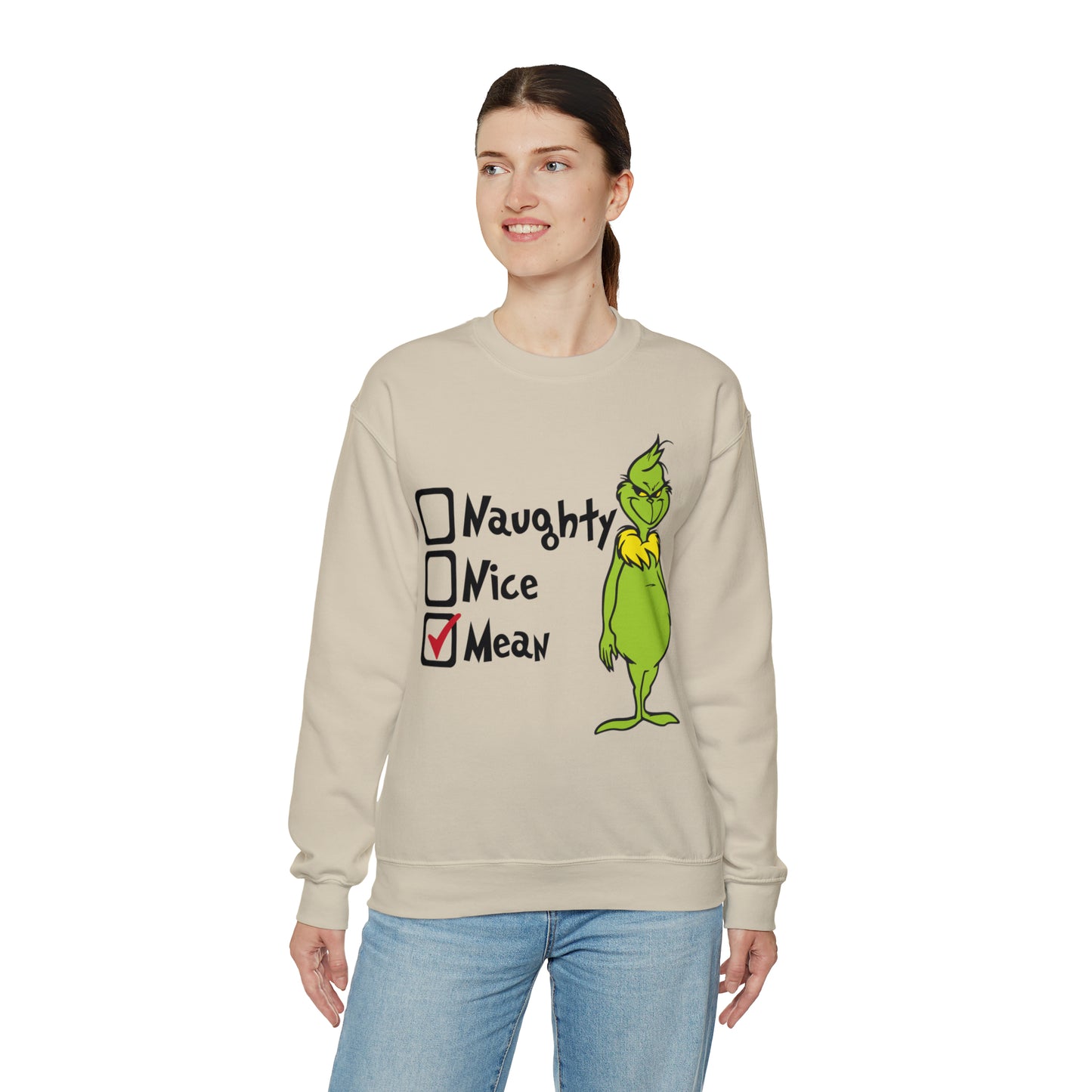 Naughty Nice Mean Grinch Christmas Sweatshirt