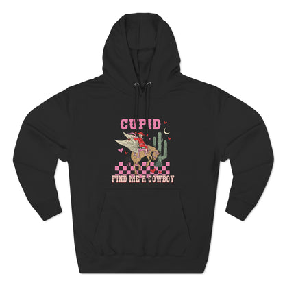 Cupid Find Me a Cowboy Valentine Pullover Hoodie