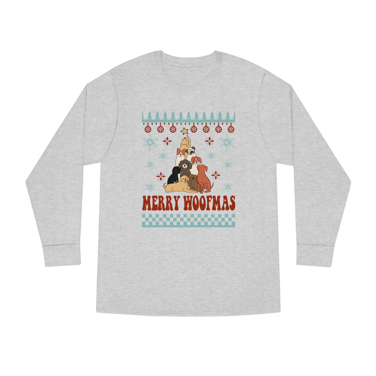 Merry Woofmas Dog Tree Christmas Ugly Sweater Long Sleeve T-shirt