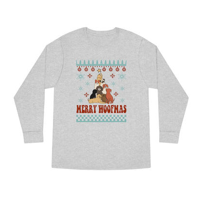 Merry Woofmas Dog Tree Christmas Ugly Sweater Long Sleeve T-shirt