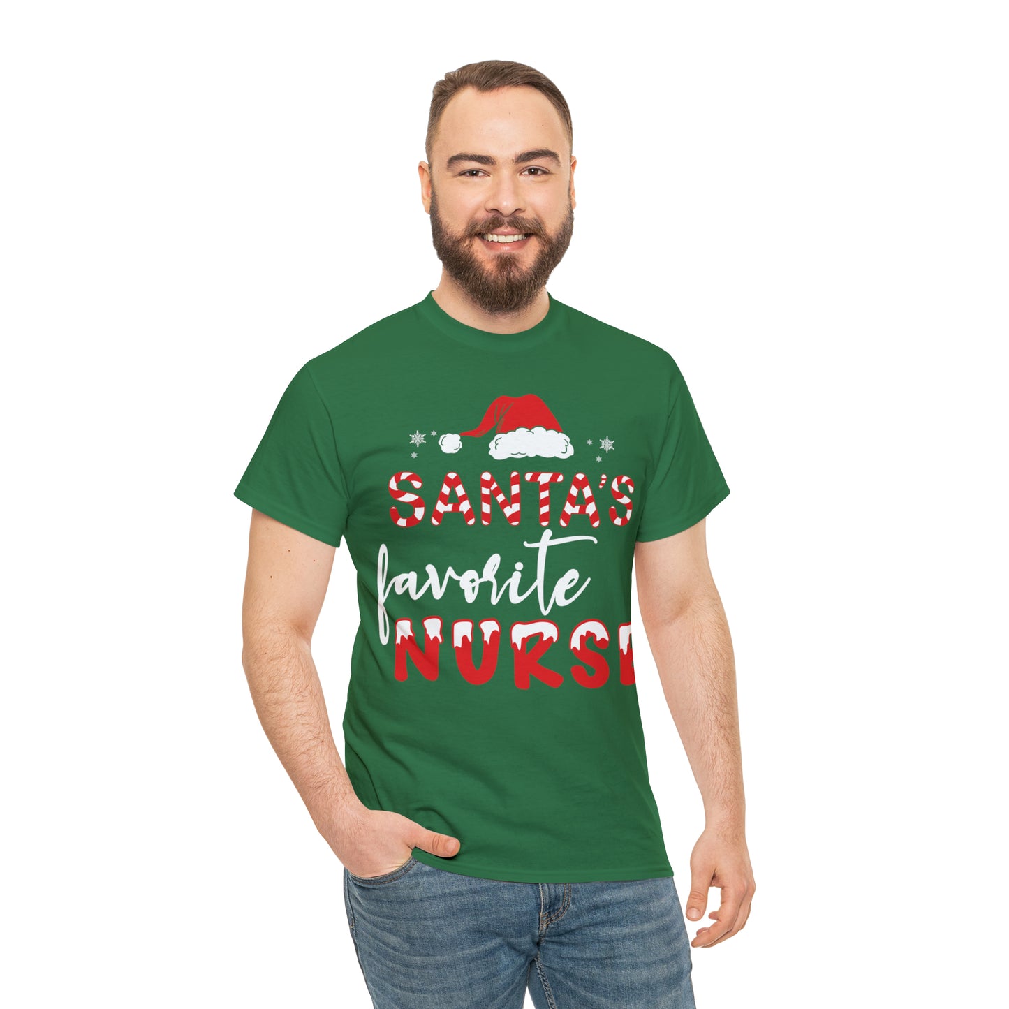 Santa's favorite Nurse Short Sleeve Tee