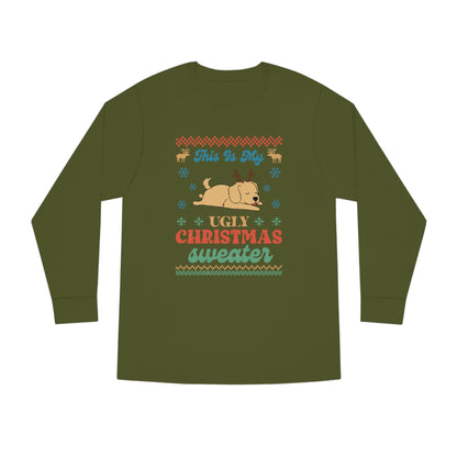 Golden Retriever This is My Ugly Christmas Sweater Long Sleeve Tee