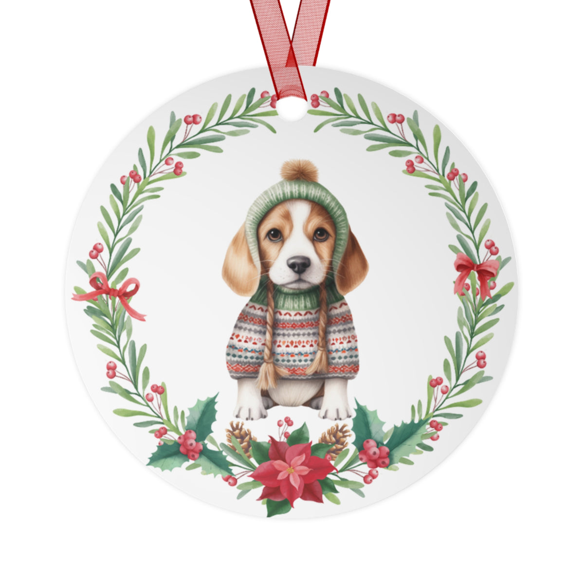 Beagle in Sweater Ornament