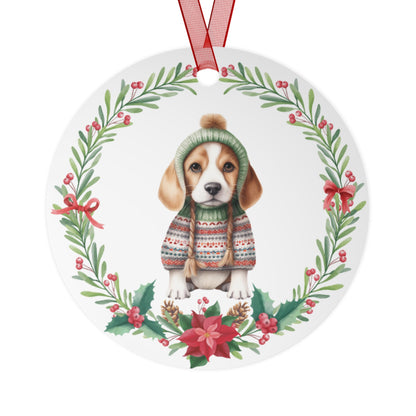 Beagle in Sweater Ornament