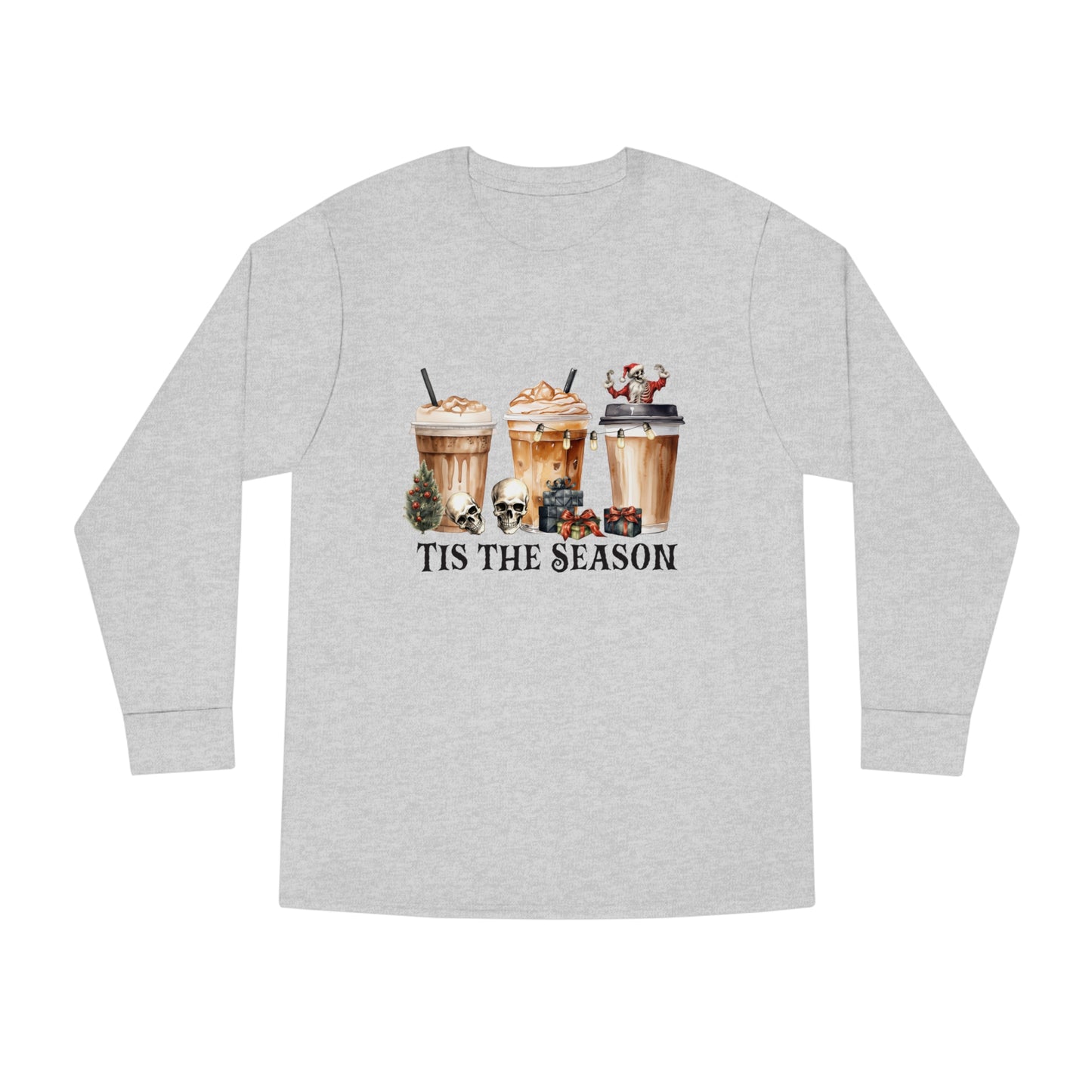 Skeleton Latte Christmas Long Sleeve Tee